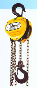 Triple spur gear chain pulley block